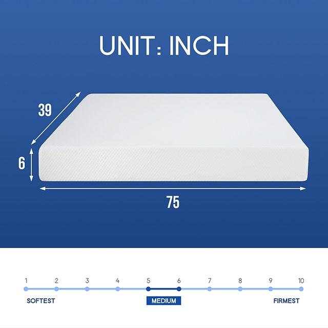 Artemisia 6" Full, Queen, & Twin Memory Foam Mattress - Hello Home Furniture & Mattress (Longmont, CO)