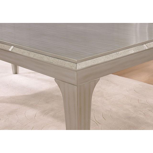 DIOCLES Silver/Gray Dining Table - Hello Home Furniture & Mattress (Longmont, CO)