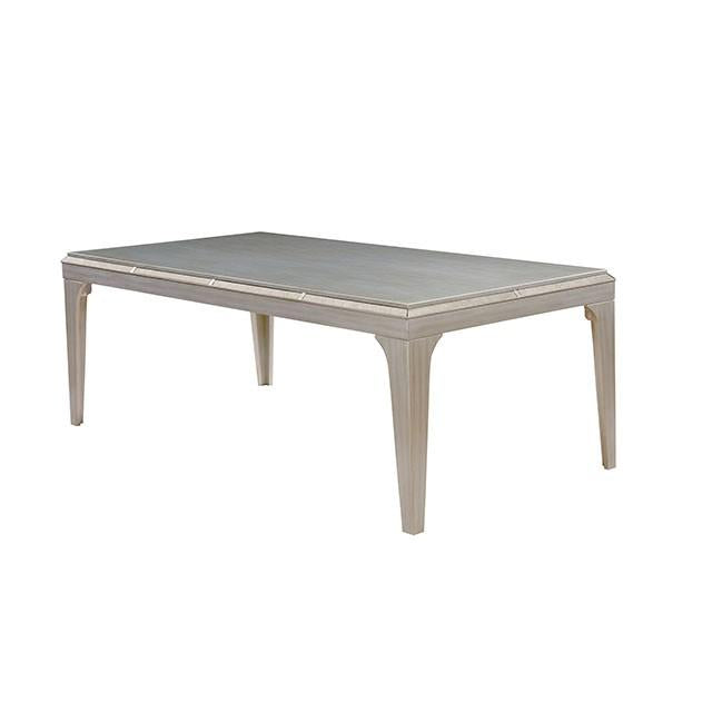 DIOCLES Silver/Gray Dining Table - Hello Home Furniture & Mattress (Longmont, CO)