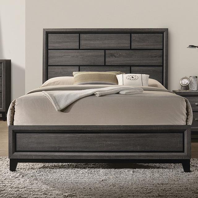 Errico Bed Grey & White - Hello Home Furniture & Mattress (Longmont, CO)