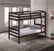 Finsbury Twin Twin Bunk Bed Espresso, Grey & White - Hello Home Furniture & Mattress (Longmont, CO)