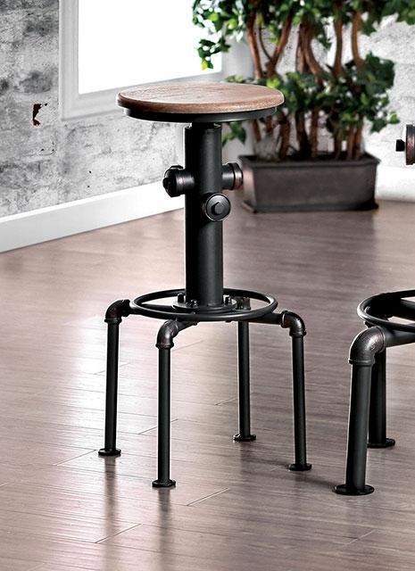 Foskey Antique Black Bar Stool (2/CTN) - Hello Home Furniture & Mattress (Longmont, CO)