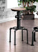 Foskey Antique Black Bar Stool (2/CTN) - Hello Home Furniture & Mattress (Longmont, CO)