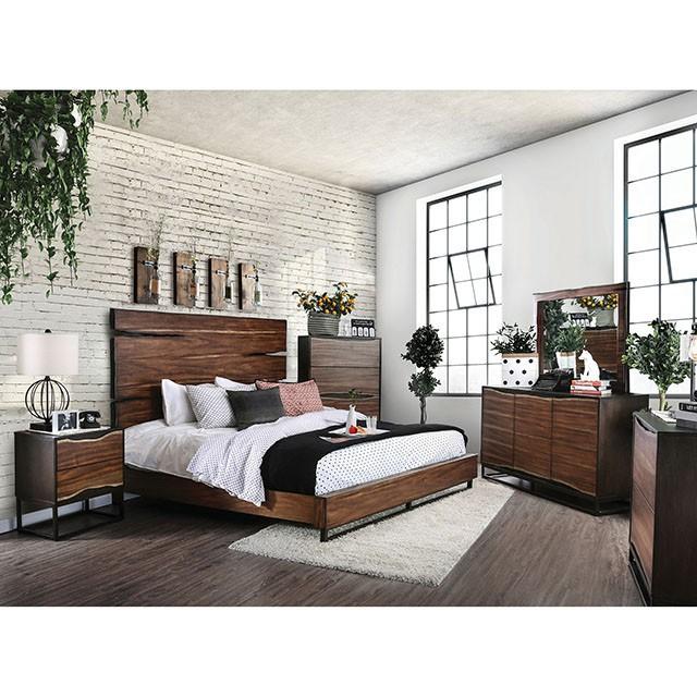 Fulton Dark Oak/Dark Walnut Mirror - Hello Home Furniture & Mattress (Longmont, CO)