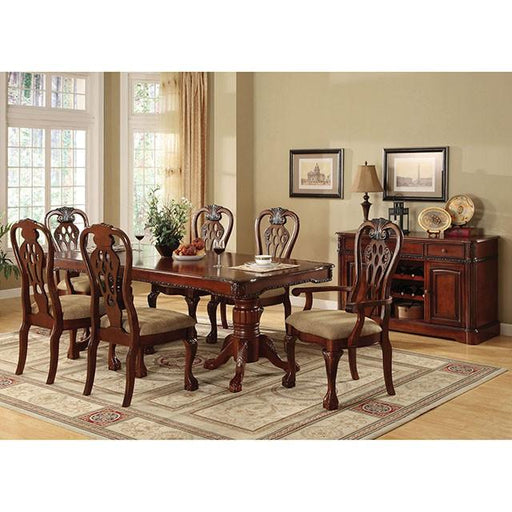GEORGETOWN Antique Cherry Dining Table w/ Double Pedestals - Hello Home Furniture & Mattress (Longmont, CO)