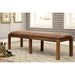 GIANNA Rustic Pine Fabric Bench - Hello Home Furniture & Mattress (Longmont, CO)