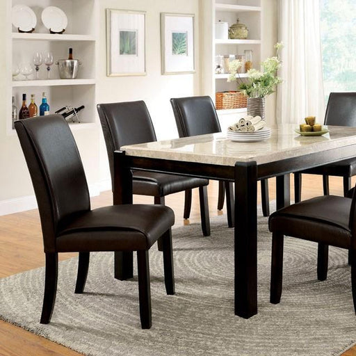 GLADSTONE I Dark Walnut/Ivory Dining Table - Hello Home Furniture & Mattress (Longmont, CO)