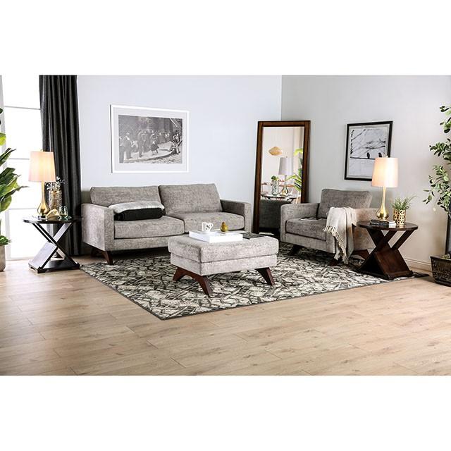 Harlech Gray Ottoman - Hello Home Furniture & Mattress (Longmont, CO)