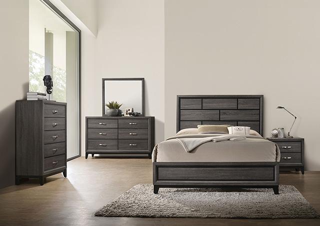 Errico Bed Grey & White - Hello Home Furniture & Mattress (Longmont, CO)