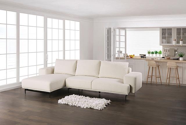 Baerum Sectional, Left & Right Chaise Beige & Gray - Hello Home Furniture & Mattress (Longmont, CO)