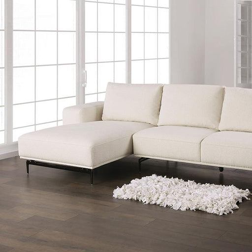 Baerum Sectional, Left & Right Chaise Beige & Gray - Hello Home Furniture & Mattress (Longmont, CO)