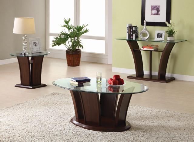 MANHATTAN IV Brown Cherry Coffee Table, Brown Cherry - Hello Home Furniture & Mattress (Longmont, CO)