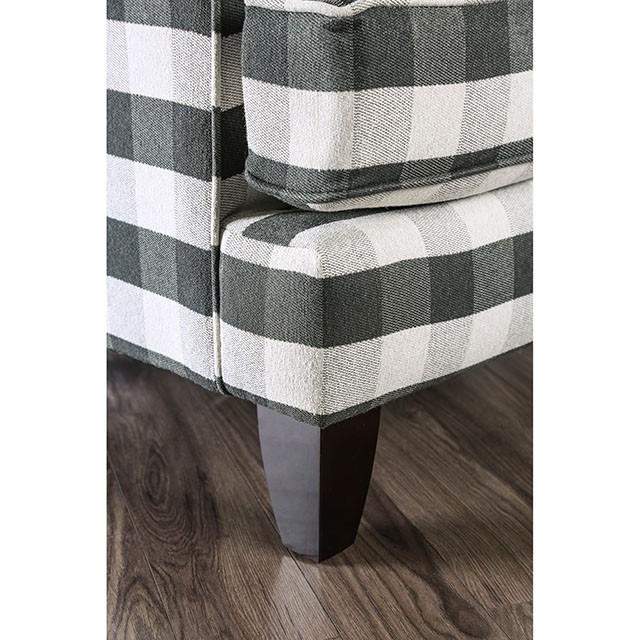Patricia Ivory/Black Stripe Chair - Hello Home Furniture & Mattress (Longmont, CO)