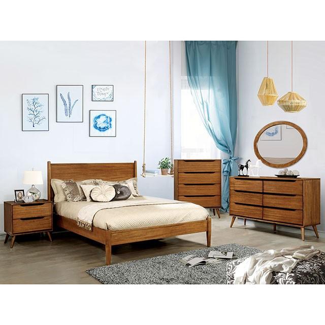 Lennart Oak Cal.King, E.King & Queen Bed - Hello Home Furniture & Mattress (Longmont, CO)