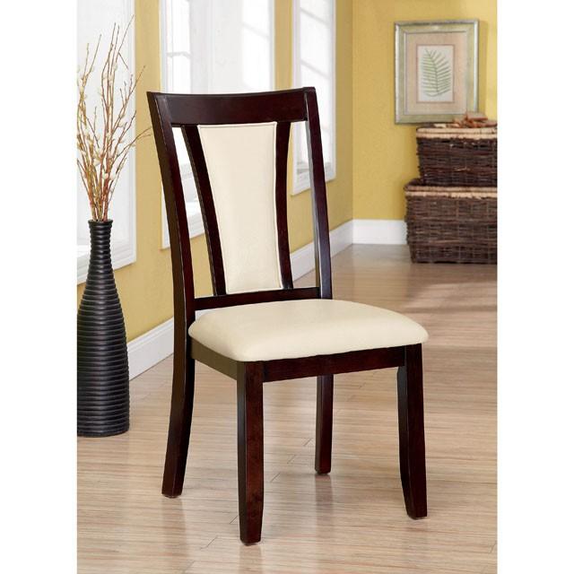 BRENT Dark Cherry/Ivory Side Chair (2/CTN) - Hello Home Furniture & Mattress (Longmont, CO)