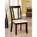 BRENT Dark Cherry/Ivory Side Chair (2/CTN) - Hello Home Furniture & Mattress (Longmont, CO)