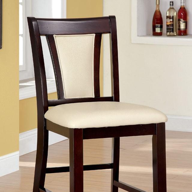 BRENT II Dark Cherry/Ivory Counter Ht. Chair (2/CTN) - Hello Home Furniture & Mattress (Longmont, CO)