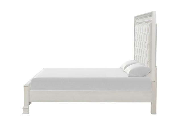 Stella Mia E.King & Queen Bed White & White - Hello Home Furniture & Mattress (Longmont, CO)