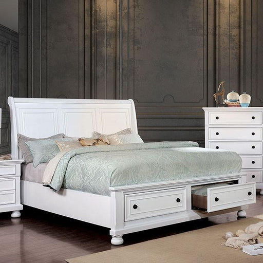 Castor White Cal.King Bed image