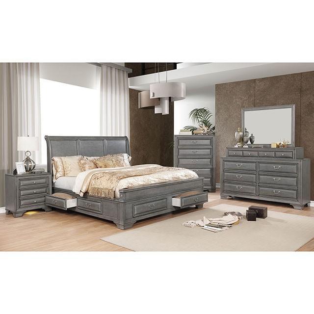 Brandt Gray Cal.King, E.King & Queen Bed
