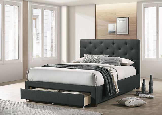 SYBELLA Twin Bed, Dark Gray