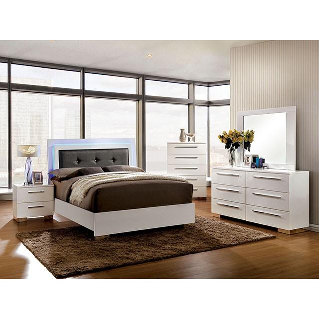 CLEMENTINE Glossy White Chest - Hello Home Furniture & Mattress (Longmont, CO)