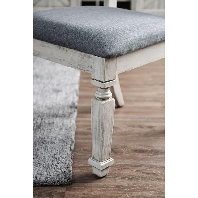 Georgia Antique White/Gray Dining Table - Hello Home Furniture & Mattress (Longmont, CO)