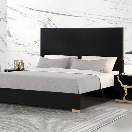 Goldsberg E.King & Queen Bed Grey & Pink - Hello Home Furniture & Mattress (Longmont, CO)