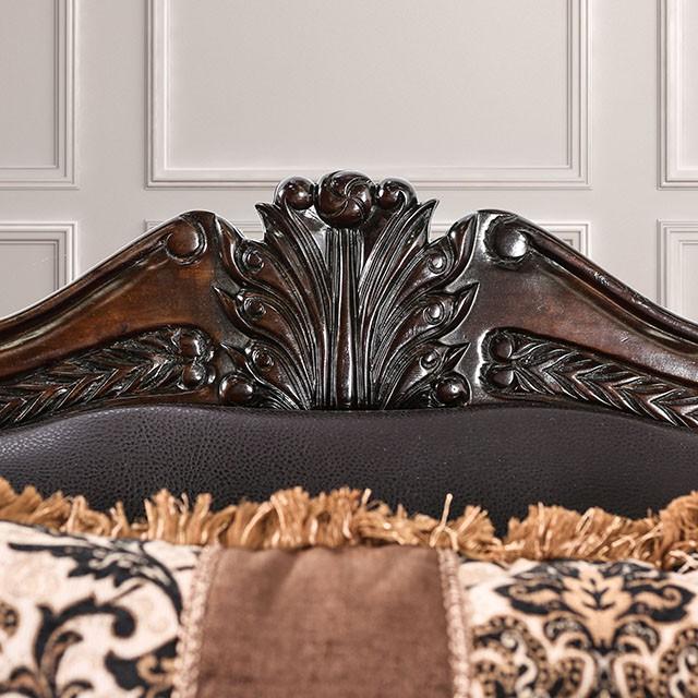 JAMAEL Brown/Espresso Love Seat - Hello Home Furniture & Mattress (Longmont, CO)