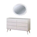 LENNART II White Oval Mirror - Hello Home Furniture & Mattress (Longmont, CO)