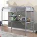 Opal Iii Black & Silver Twin Loft Bed - Hello Home Furniture & Mattress (Longmont, CO)