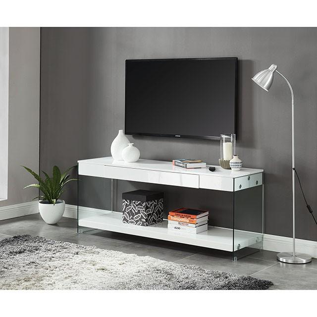 Sabugal White 70" TV Stand - Hello Home Furniture & Mattress (Longmont, CO)