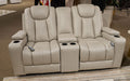 Elevate Edges Glider Reclining Loveseat with Console - Hello Home Furniture & Mattress (Longmont, CO)