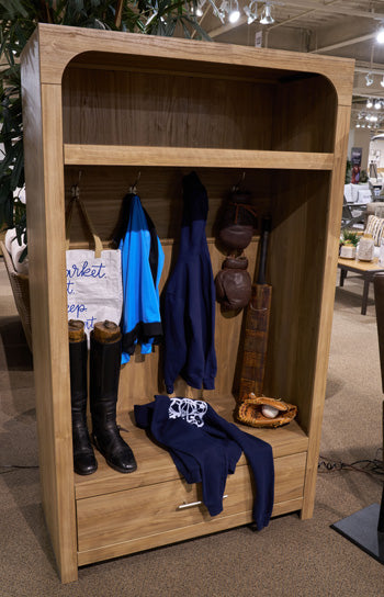 Dovander Hall Tree with Storage Bench - Hello Home Furniture & Mattress (Longmont, CO)