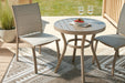 Mission Beach Outdoor Table and 2 Chairs - Hello Home Furniture & Mattress (Longmont, CO)