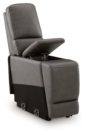 5Z - Pittson Power Reclining Sectional Loveseat with Console - Hello Home Furniture & Mattress (Longmont, CO)