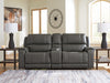 5Z - Pittson Power Reclining Sectional Loveseat with Console - Hello Home Furniture & Mattress (Longmont, CO)