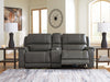 5Z - Pittson Power Reclining Sectional Loveseat with Console - Hello Home Furniture & Mattress (Longmont, CO)