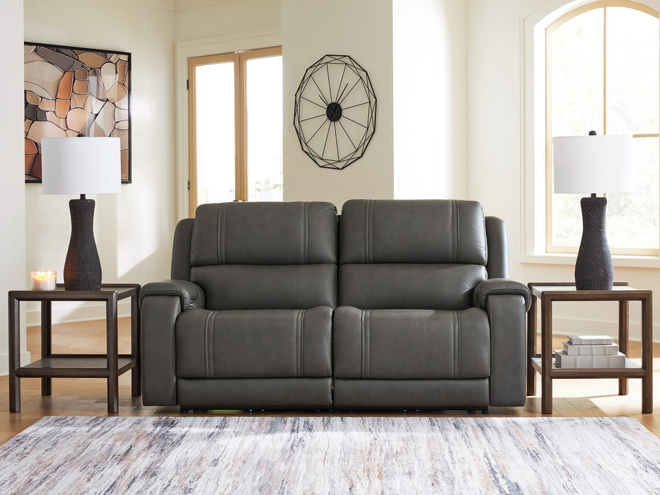 5Z - Pittson Power Reclining Sectional Loveseat - Hello Home Furniture & Mattress (Longmont, CO)