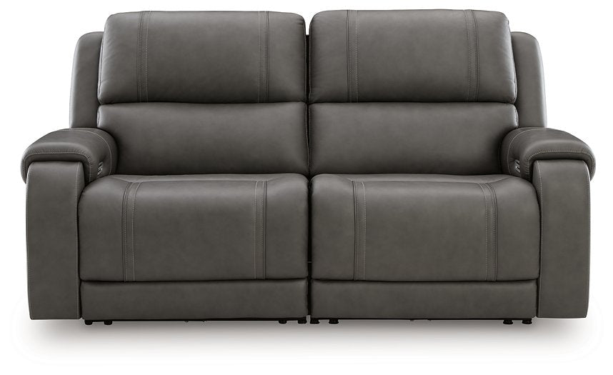 5Z - Pittson Power Reclining Sectional Loveseat - Hello Home Furniture & Mattress (Longmont, CO)