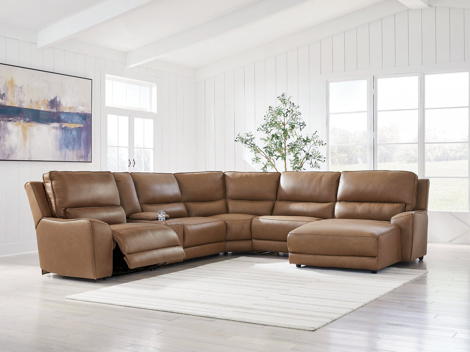 DeepWakes Power Reclining Sectional with Chaise - Hello Home Furniture & Mattress (Longmont, CO)