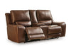 DeepWakes Power Reclining Loveseat with Console - Hello Home Furniture & Mattress (Longmont, CO)
