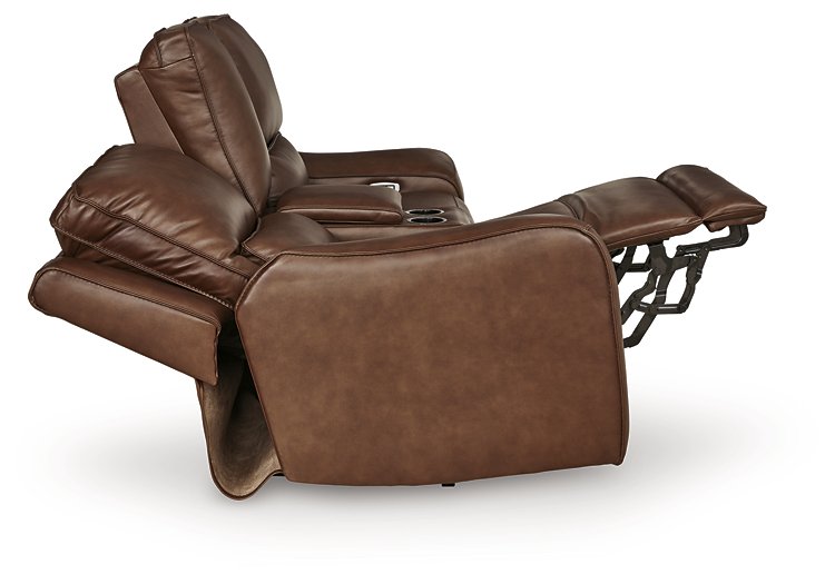 DeepWakes Power Reclining Loveseat with Console - Hello Home Furniture & Mattress (Longmont, CO)