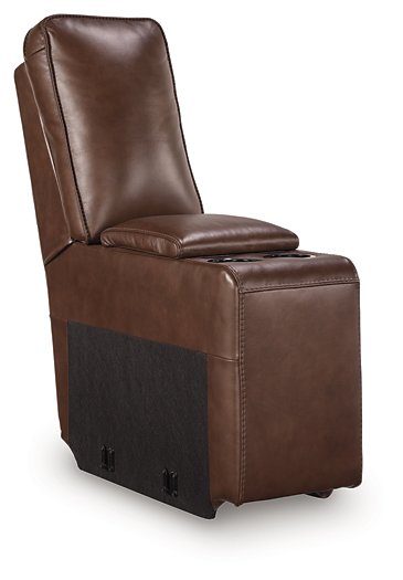 DeepWakes Reclining Sectional with Storage Console - Hello Home Furniture & Mattress (Longmont, CO)