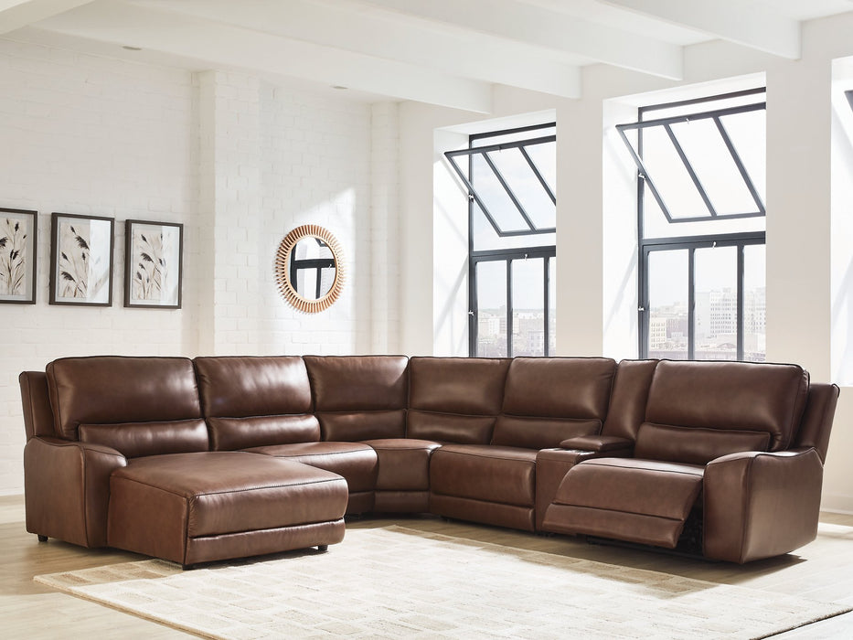 DeepWakes Power Reclining Sectional with Chaise - Hello Home Furniture & Mattress (Longmont, CO)