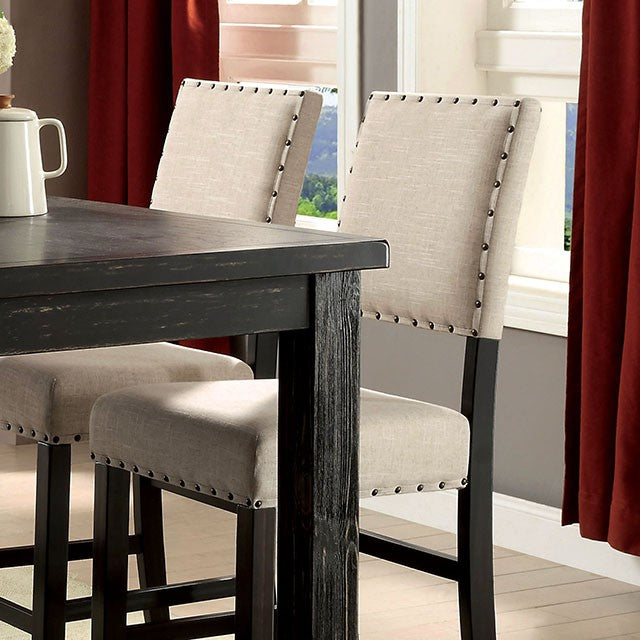 Sania 7 Pc Counter Ht Table Set Rustic - Hello Home Furniture & Mattress (Longmont, CO)