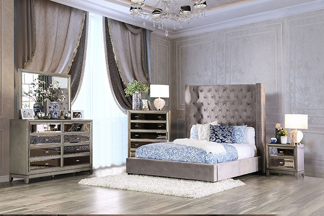 Rosabelle Bed Black, Grey, & Ivory - Hello Home Furniture & Mattress (Longmont, CO)