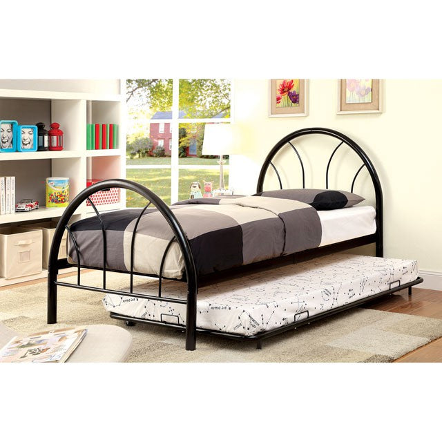 Rainbow Full Bed Black, White, Silver, Black, & Green