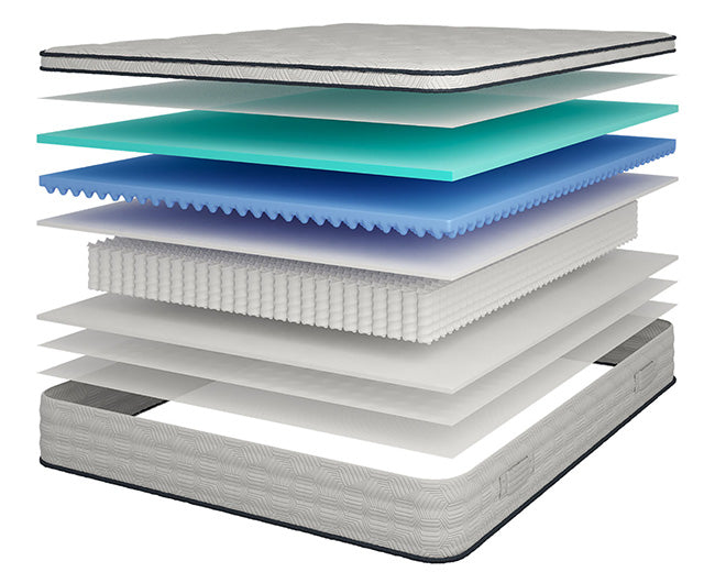 Salvia 12" Cal.King Hybrid Pocket Coil Mattress - Hello Home Furniture & Mattress (Longmont, CO)