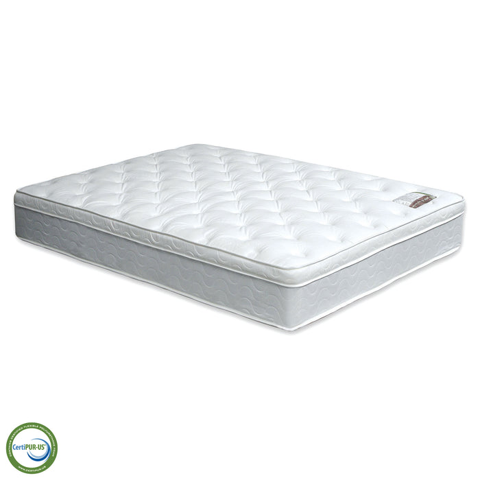 Bird Of Paradise White 11" Euro Pillow Top Mattress, Full